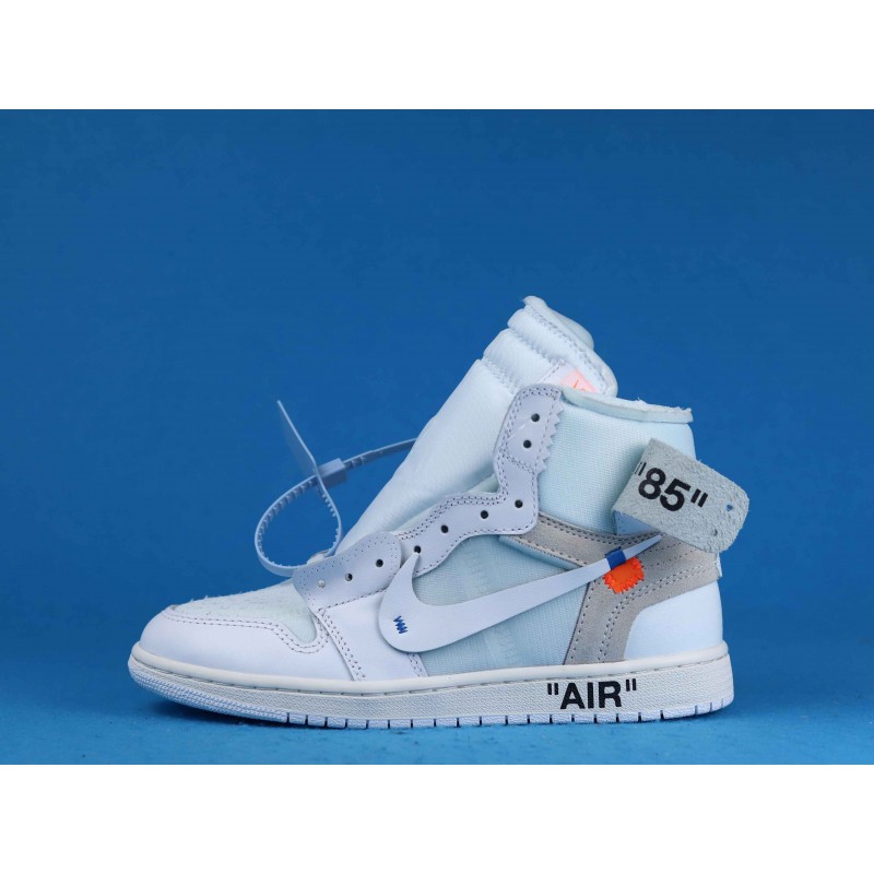 Best Off White x Air Jordan 1 High White AQ0818-100 White Blue In The ...