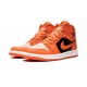 Nike Air Jordan 1 Mid Womens Orange Black DM3381-600 Shoes