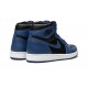 Nike Air Jordan 1 High Mens Dark Marina Blue 555088-404 Shoes