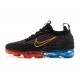 Air VaporMax 2021 Flyknit Unisex Black Red and Blue Shoes