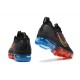 Air VaporMax 2021 Flyknit Unisex Black Red and Blue Shoes