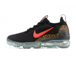 Air VaporMax 2021 Flyknit Unisex Black Red Shoes