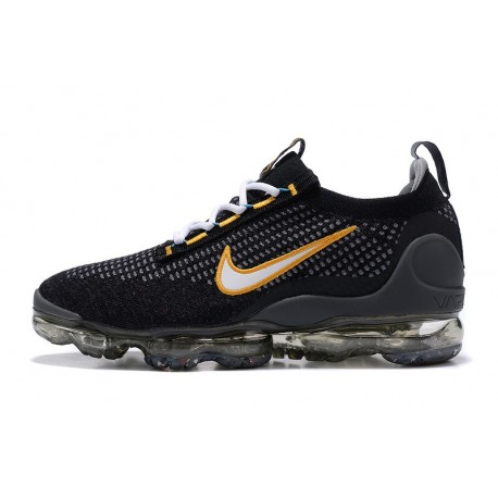 Air VaporMax 2021 Flyknit Unisex Black Yellow DH4086 001 Shoes